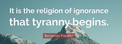 QuoteFancyReligionOfIgnorance